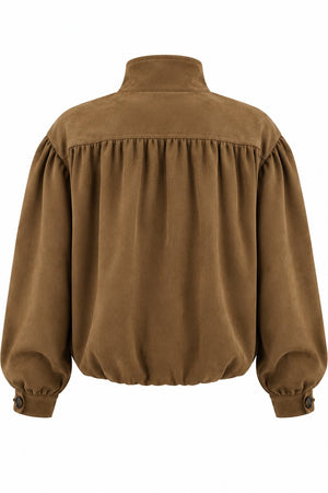 Taba Vatkalı Süet Bomber Ceket - 5180