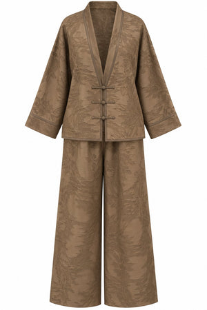 Vizon Jakarlı Kimono Takım - 51479