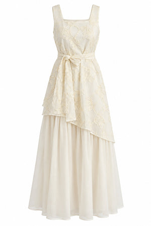 Natural Nakış Detaylı Kemerli Elbise - 2y39812