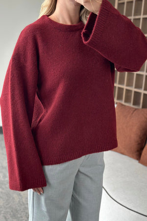 Bordo Bisiklet Yaka Kazak - 04621