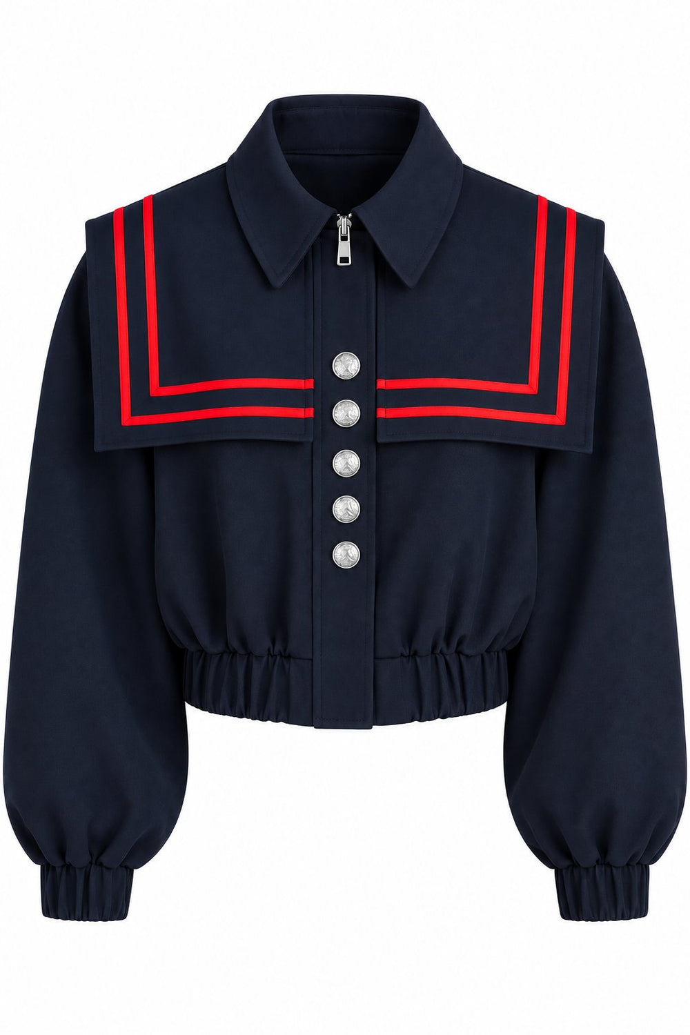 Lacivert Nevora Allerli Bomber Ceket - 3652