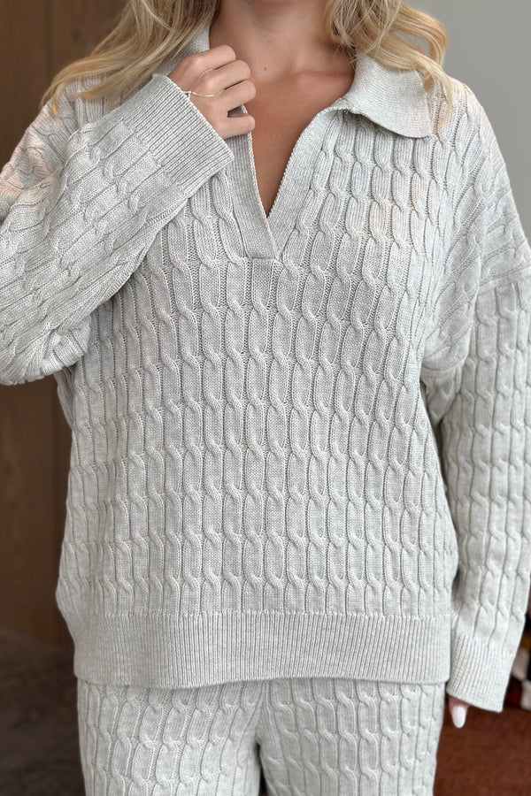 Bej Örgü Triko Takım - 98074