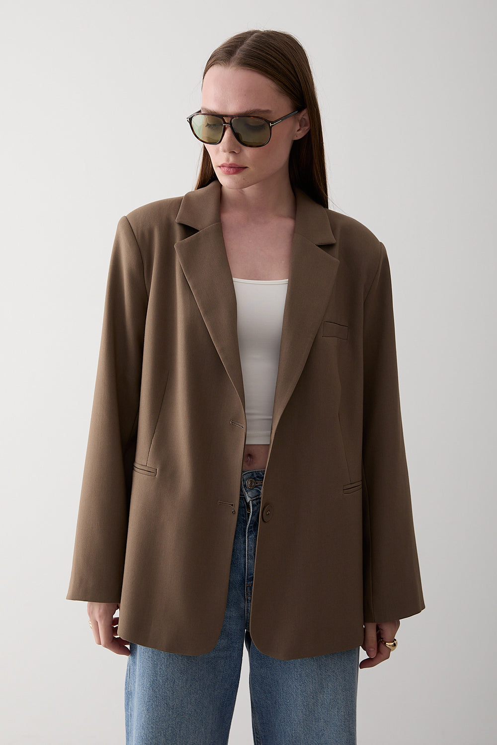 Haki Blazer Ceket - 7619