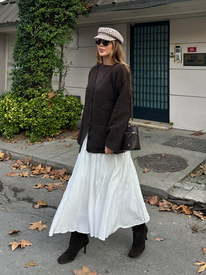 Kahverengi Çift Cepli Hırka - 04622