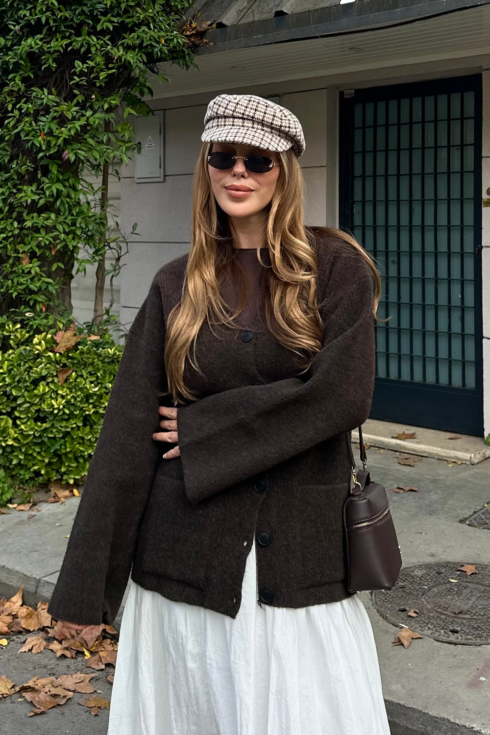 Kahverengi Çift Cepli Hırka - 04622