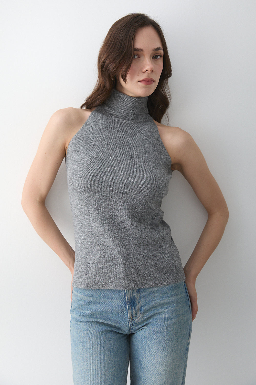 Gri Boğazlı Atlet - 251004