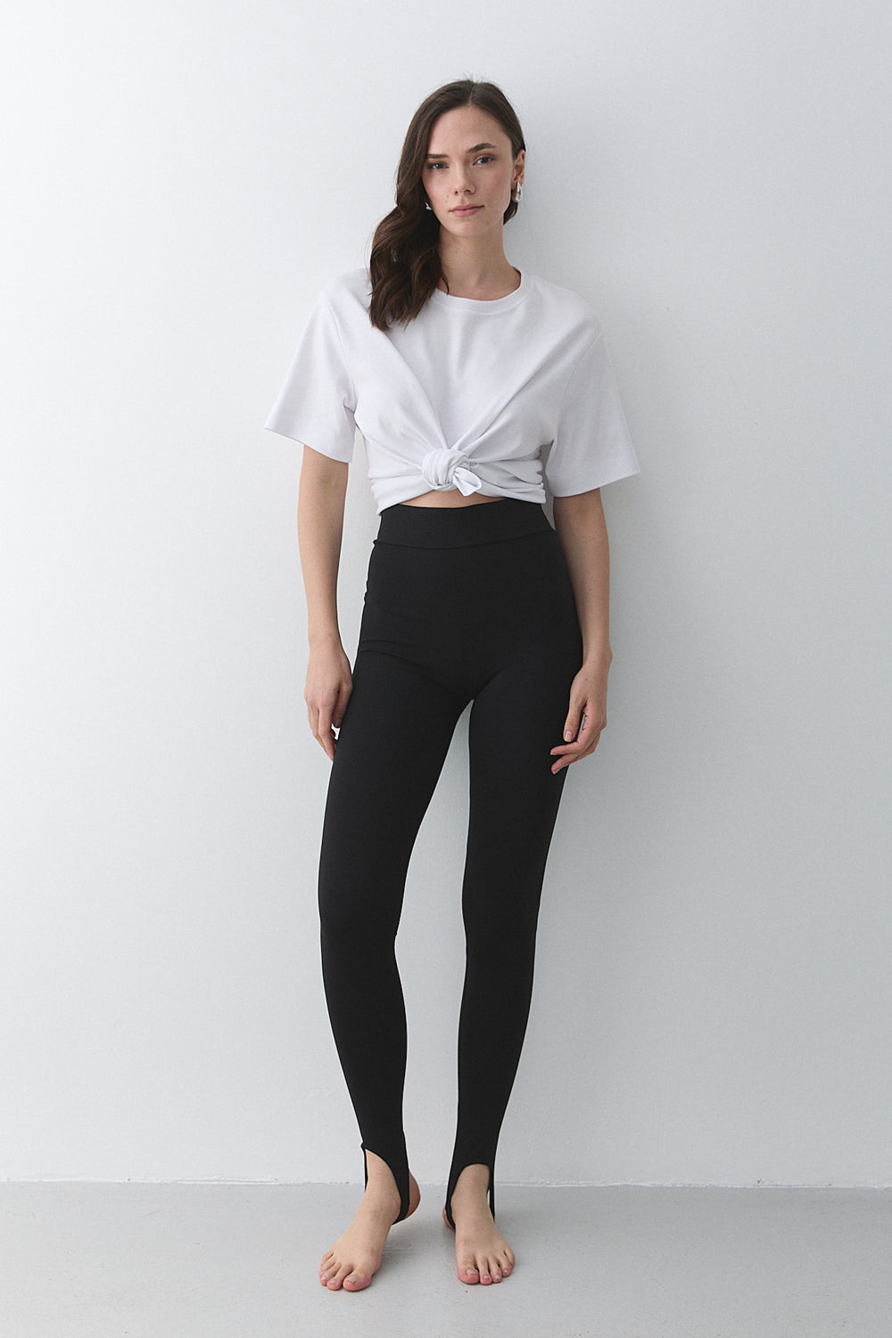 Siyah Ayaktan Geçmeli Tayt - 251159
