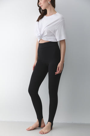 Siyah Ayaktan Geçmeli Tayt - 251159