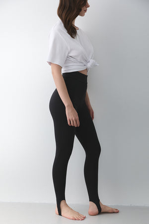 Siyah Ayaktan Geçmeli Tayt - 251159