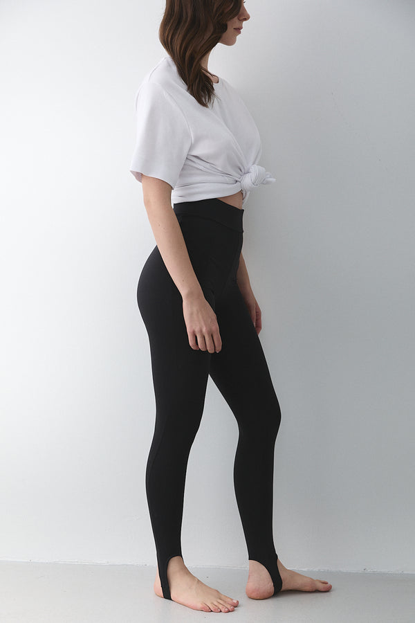 Siyah Ayaktan Geçmeli Tayt - 251159