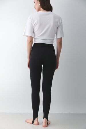 Siyah Ayaktan Geçmeli Tayt - 251159