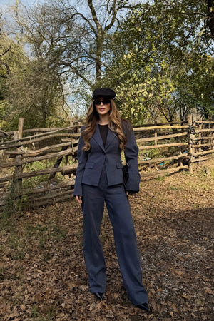 Lacivert Tek Düğmeli Ceket Pantolon Takım - 9480