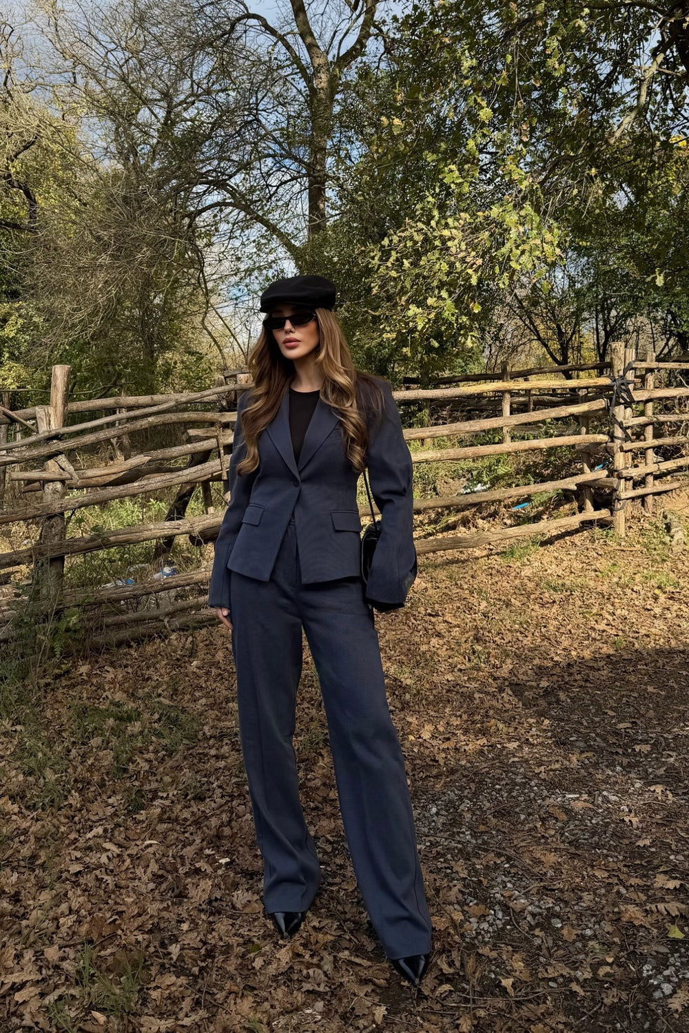 Lacivert Tek Düğmeli Ceket Pantolon Takım - 9480