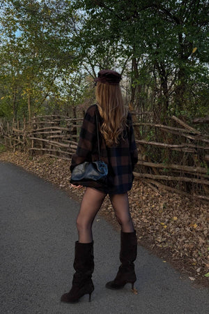 Kahverengi - Siyah Ekoseli Gömlek - 251064