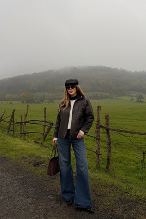 Kahverengi Cepli Kadife Yaka Ceket - 5124