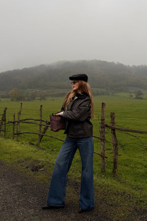 Kahverengi Cepli Kadife Yaka Ceket - 5124