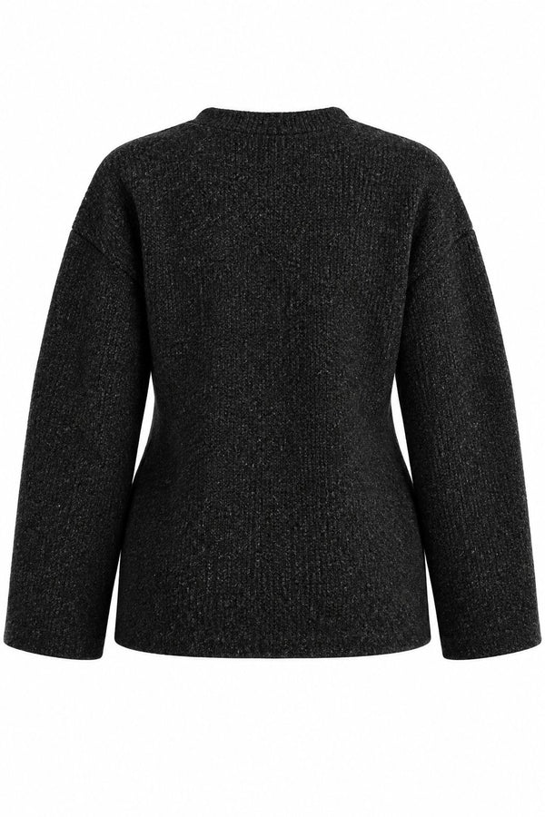 Antrasit Çift Cepli Selanik Hırka - 2y04622