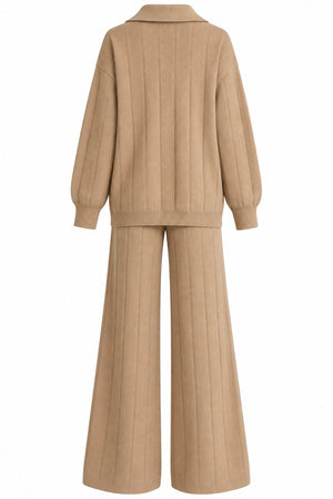 Vizon Fitilli Polo Yaka Pantolon Triko Takım - 2y04588