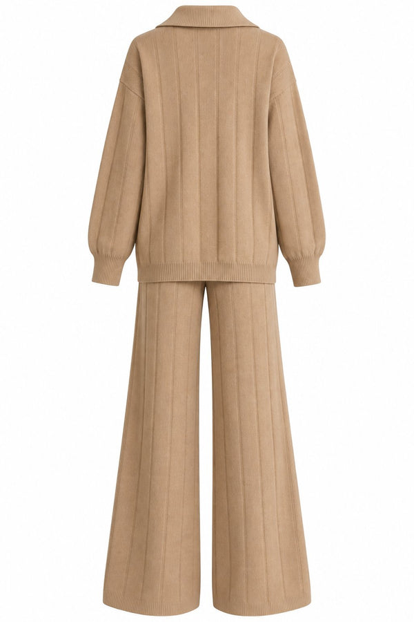 Vizon Fitilli Polo Yaka Pantolon Triko Takım - 2y04588
