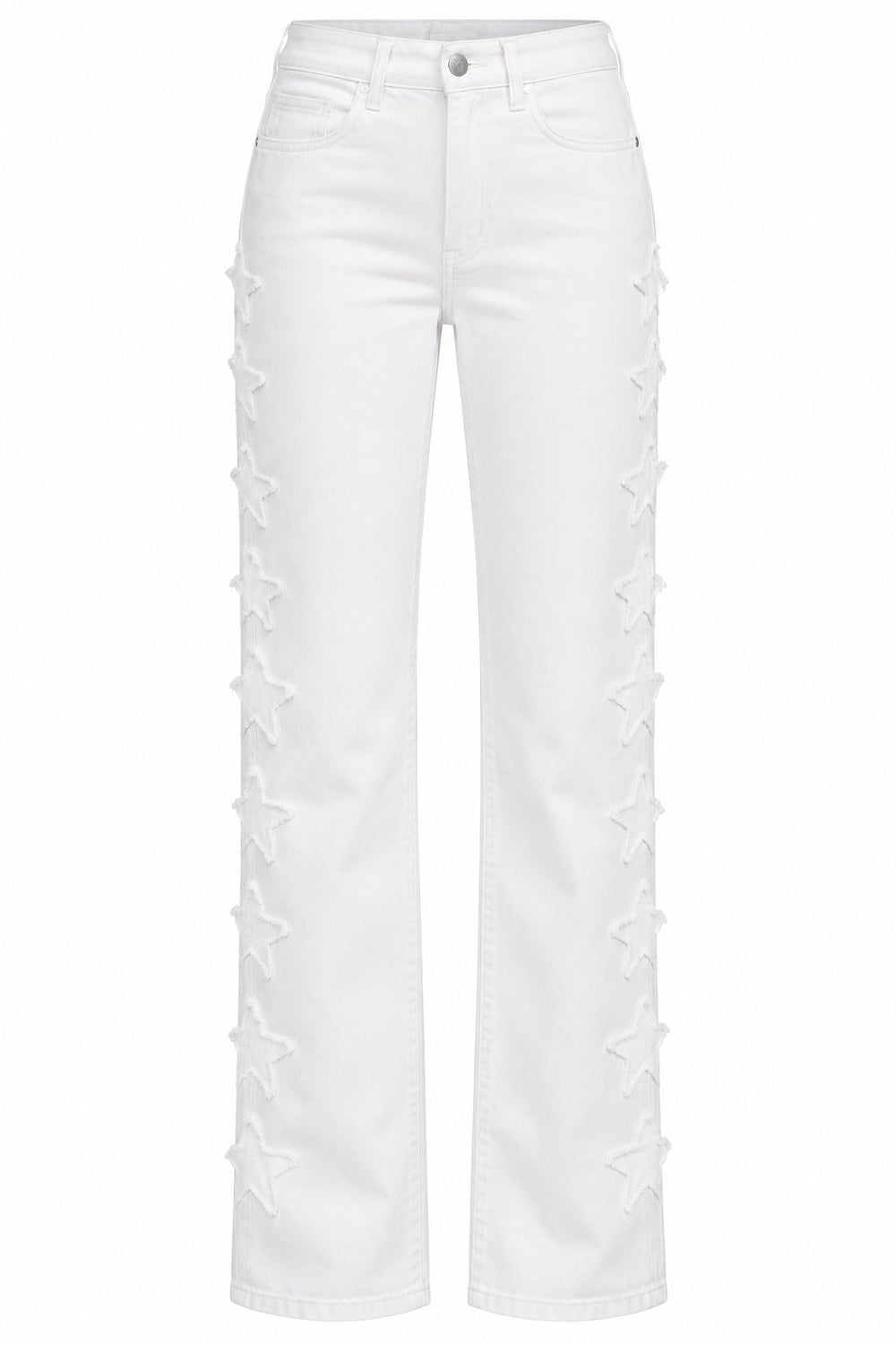 Beyaz Yanları Yıldız Detaylı Jean - 2y0960