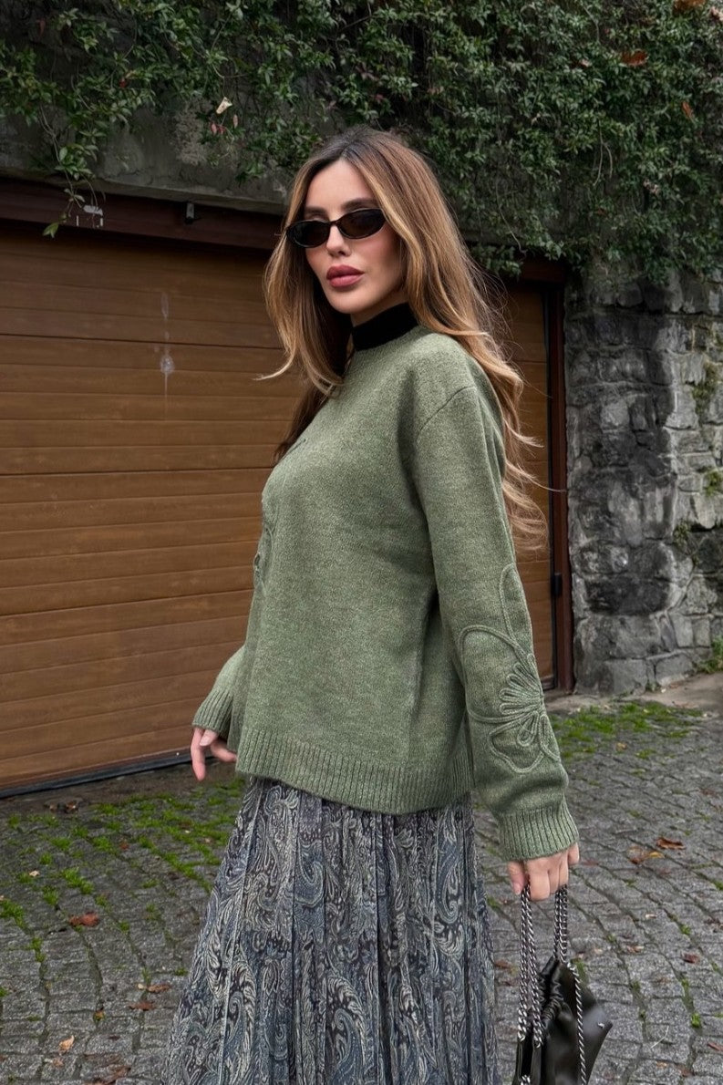 Açık Yeşil Süzeneli Kazak - 251085