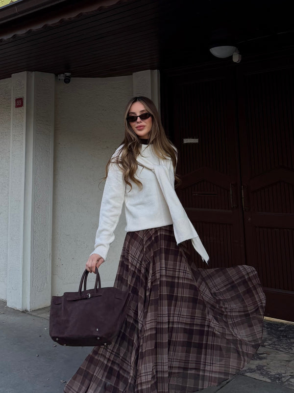 Krem Şal Detaylı Kazak - 251180