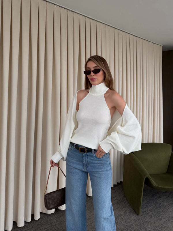 Ekru Triko Bolero Takım - 601117