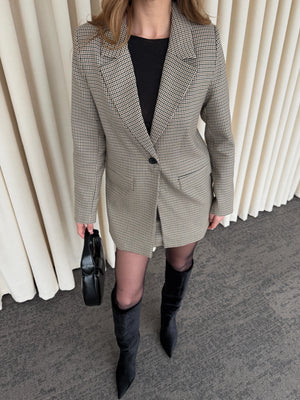 Bej Pötikare Ceket Etek Takım - 4093