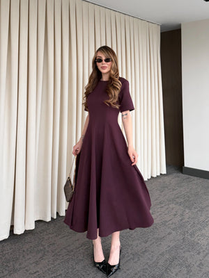 Bordo Godeli Elbise - 05174