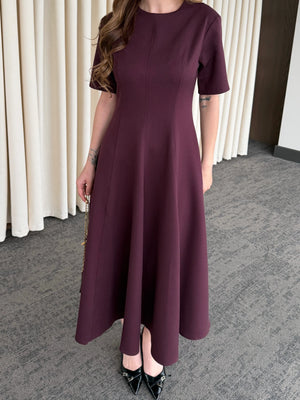 Bordo Godeli Elbise - 05174