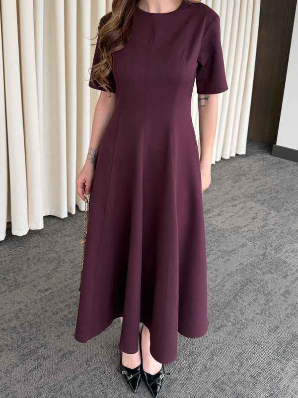 Bordo Godeli Elbise - 05174