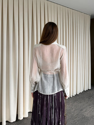 Taş Vatkalı Transparan Gömlek - 5029