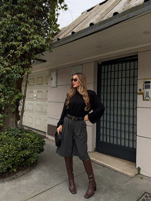 Antrasit Bermuda Şort - 40589