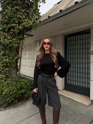 Antrasit Bermuda Şort - 40589