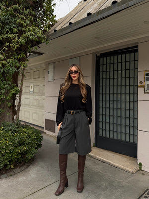 Antrasit Bermuda Şort - 40589