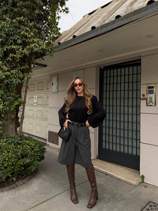 Antrasit Bermuda Şort - 40589