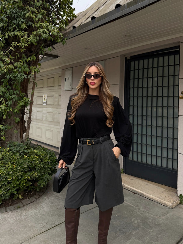 Antrasit Bermuda Şort - 40589