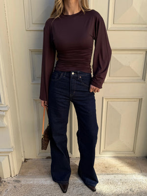 Lacivert Wide Leg Jean - 24124