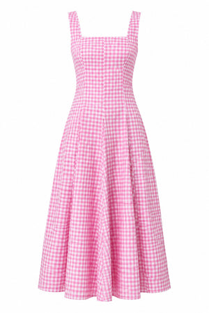 Pembe Pötikare Uzun Elbise - 261093