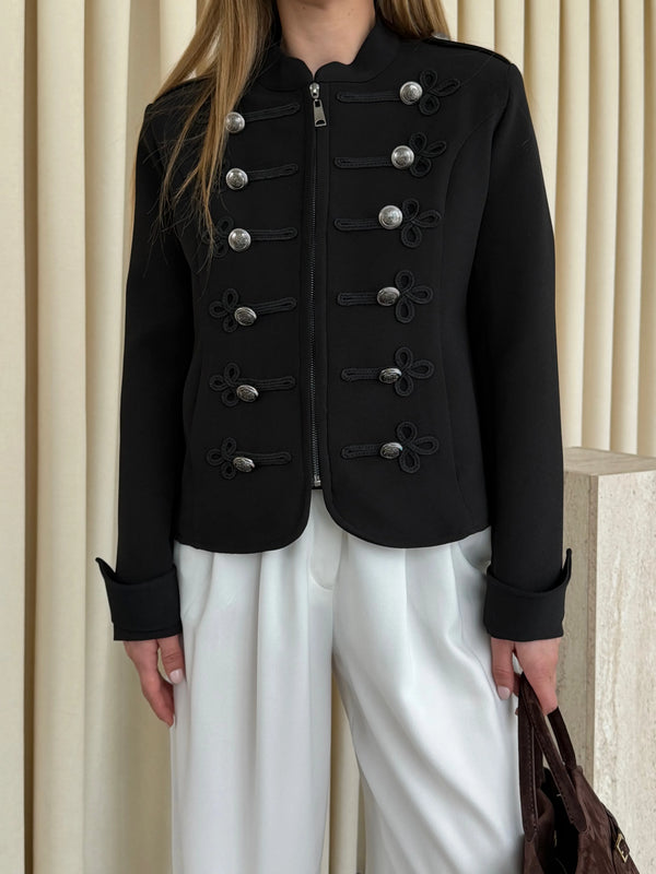 Siyah Napolyon Blazer Ceket - 9729
