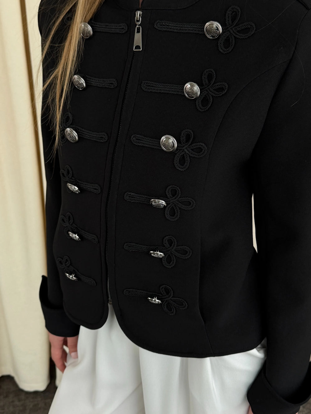 Siyah Napolyon Blazer Ceket - 9729
