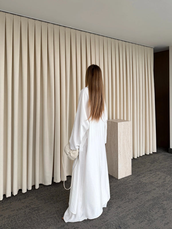 Ekru Bağlama Aksesuarlı Kimono Takım- 8428