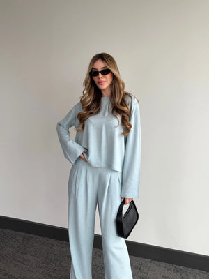 Mavi Mermaid Bluz Pantolon Takım - 8760