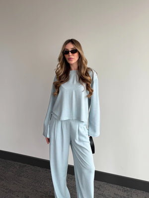 Mavi Mermaid Bluz Pantolon Takım - 8760