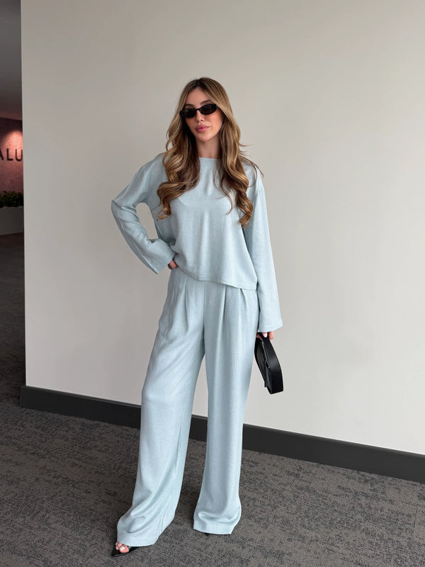 Mavi Mermaid Bluz Pantolon Takım - 8760