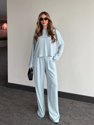 Mavi Mermaid Bluz Pantolon Takım - 8760