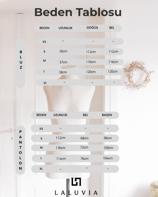 Mavi Mermaid Bluz Pantolon Takım - 8760