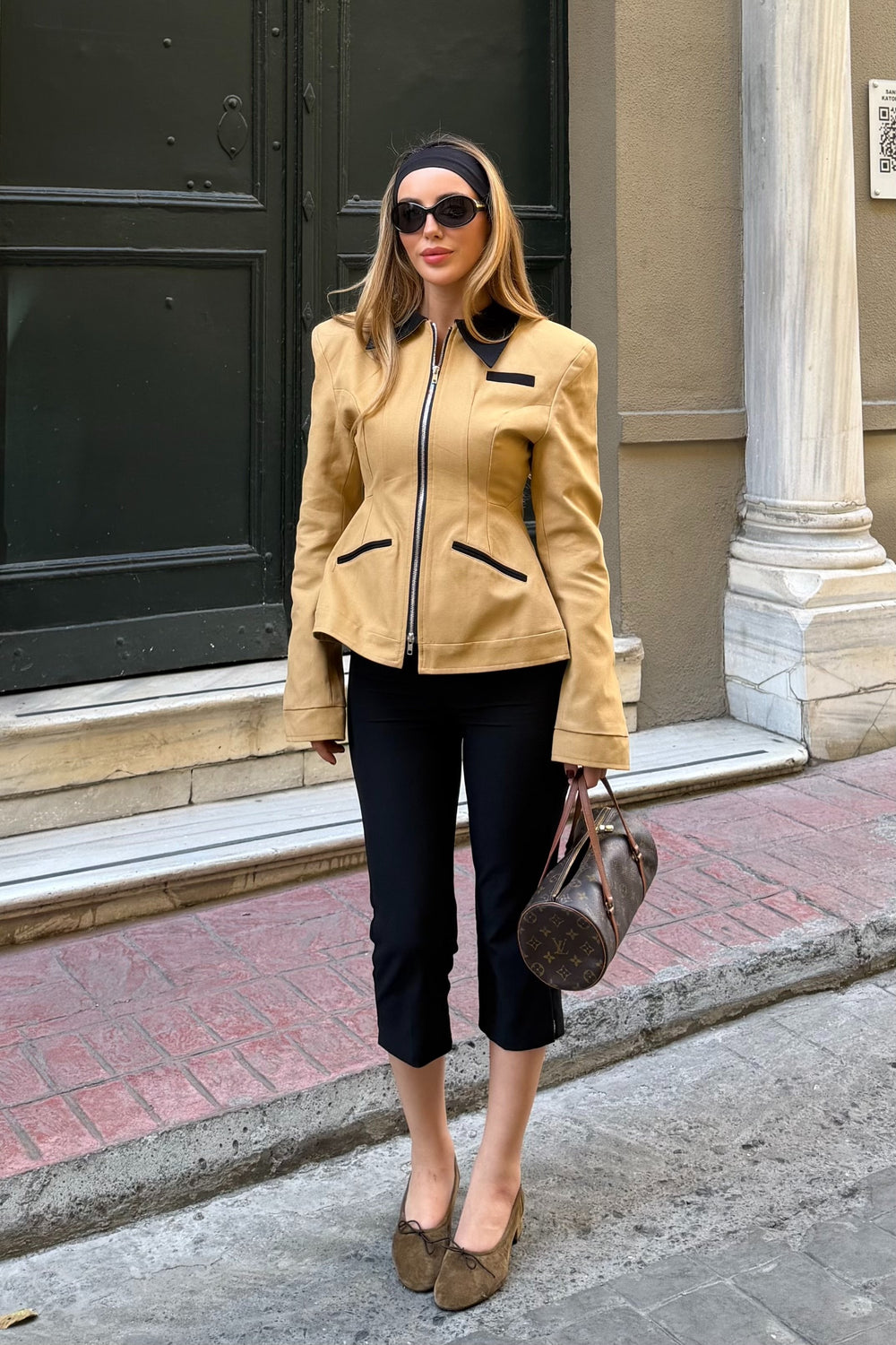 Camel Yaka Detaylı Flatolu Ceket - 2632