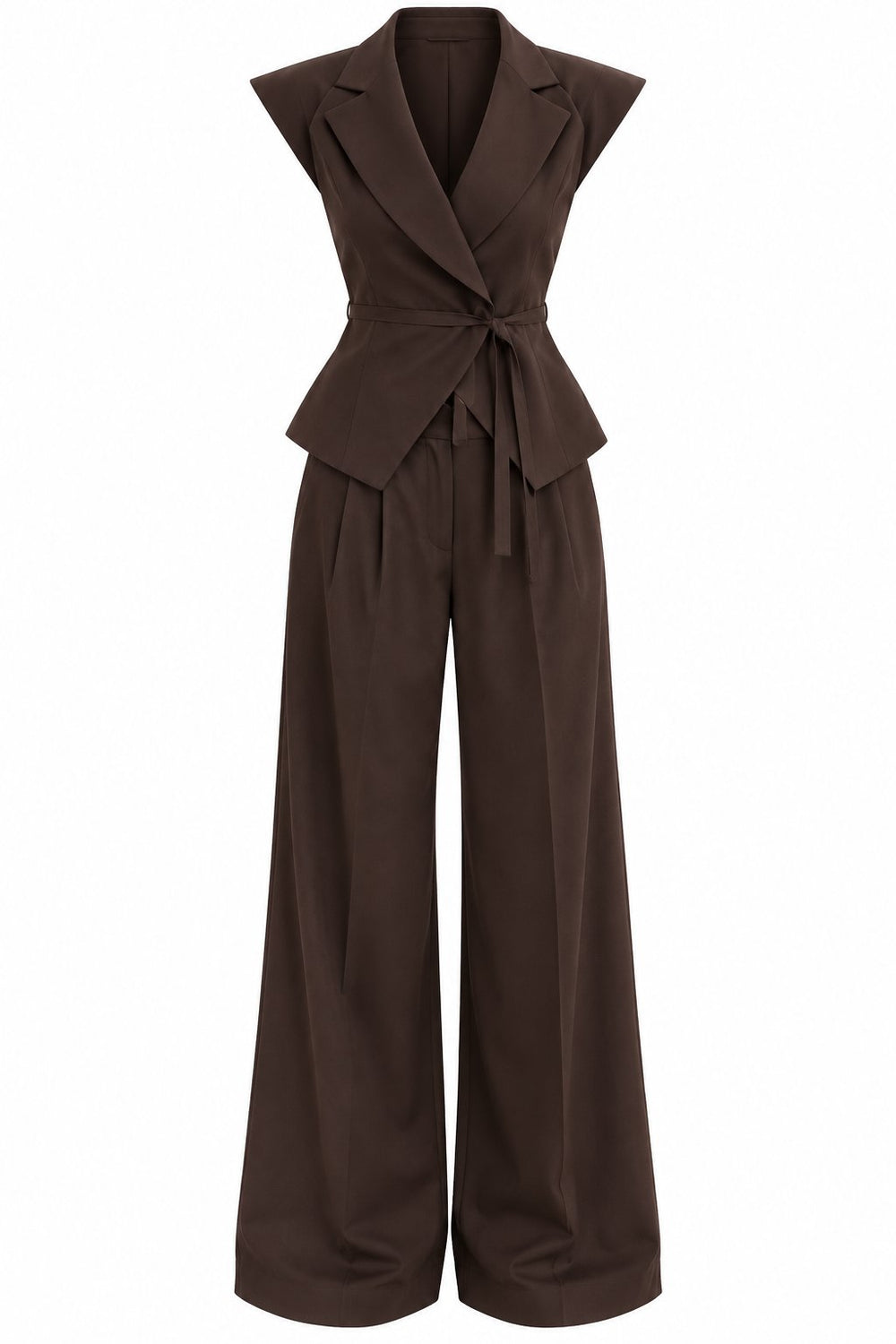 Kahverengi Margot Yelek Pantolon Takım - 2y308