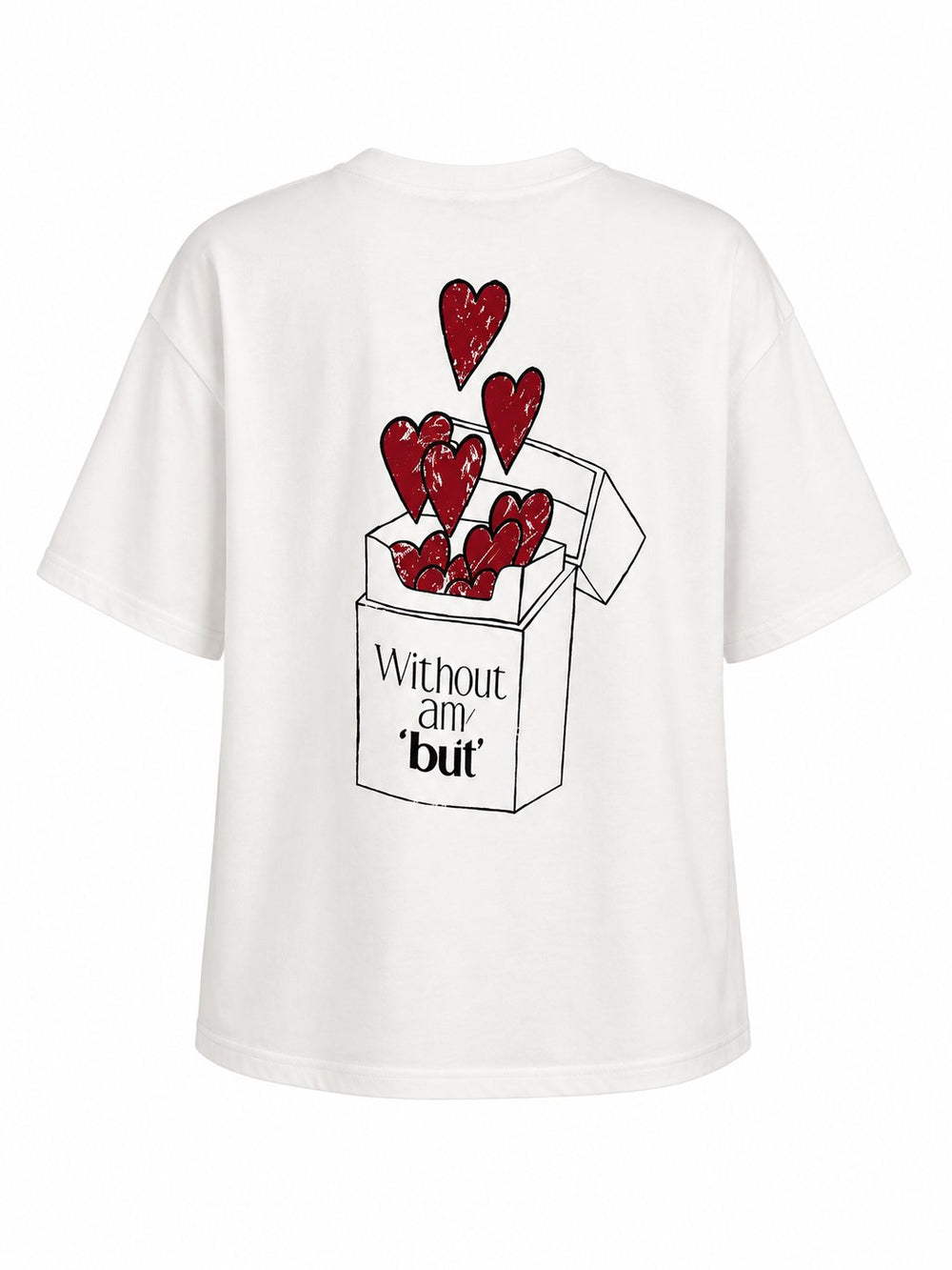 Ekru Yazı Baskılı Tshirt - 0924